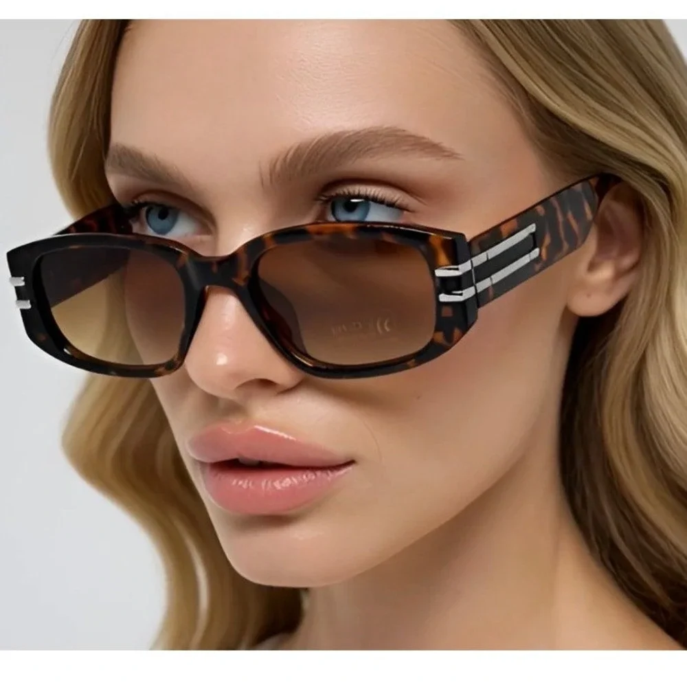 Oval Cat Eye Sunglasses Tortoise Brown Lens Fashion UV400 Protection Classic New
